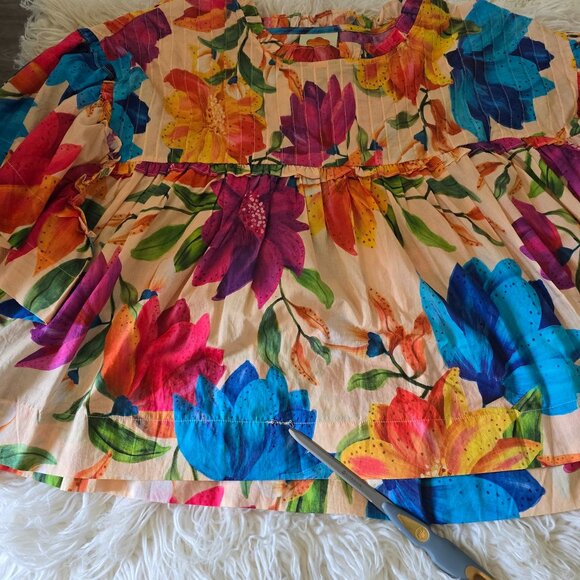 Farm Rio Mary's Garden Boxy Cropped Top - READ DESCRIPTION - Picture 8 of 10